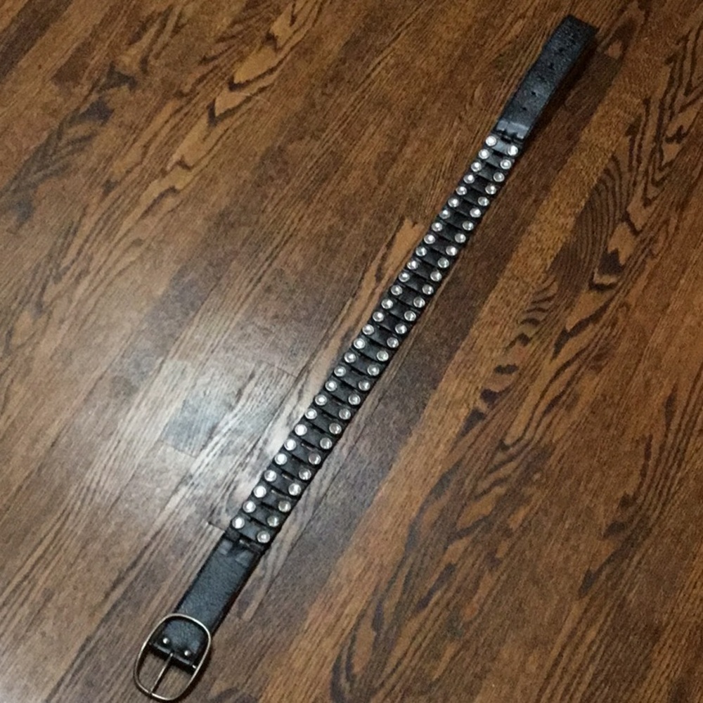 Morgan Black Rhinestones Stud Belt - Picture 2 of 7